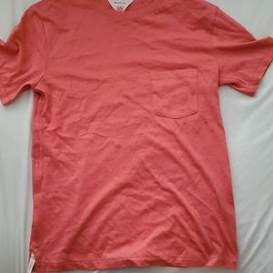 Rag and Bone Red Textured Crew Neck Summer Shirt